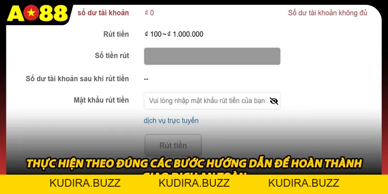 Rút Tiền Ao88 Cùng Hướng Dẫn Giao Dịch Nhanh Và An Toàn - Kudira